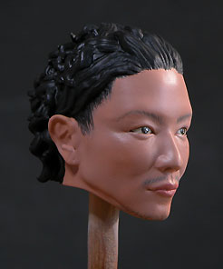 可動フィギュア用ヘッドの長髪ヘッドを塗装しました