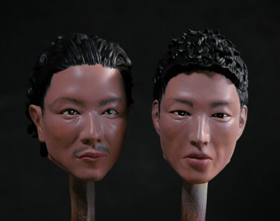 可動フィギュア用ヘッドの塗装