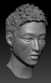 フィギュアの髪製作中