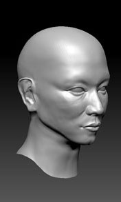 そっくりフィギュア用ヘッドの顔の完成